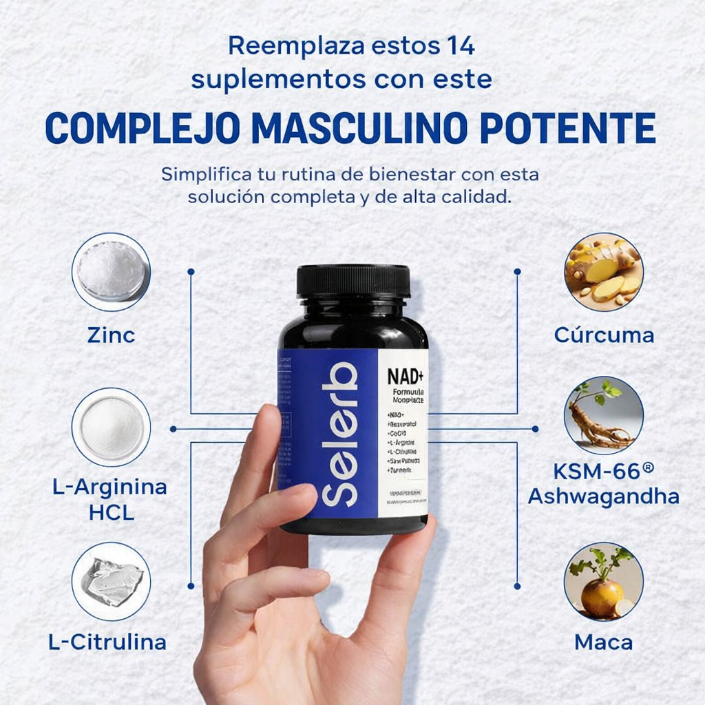 Selerb NAD+ · Energía y Vitalidad Masculina