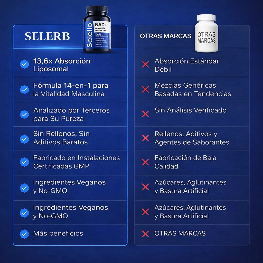 Selerb NAD+ · Energía y Vitalidad Masculina