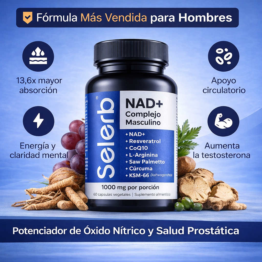 Selerb NAD+ · Energía y Vitalidad Masculina